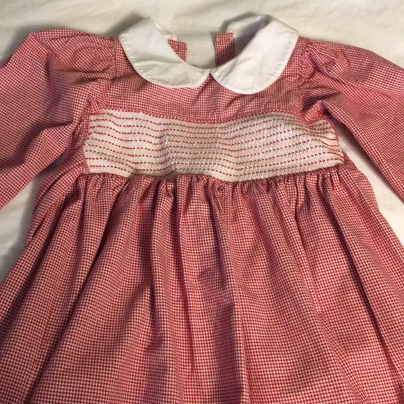 Strasburg Red and White Checked Dress Girls 6 - Picture 2 of 5